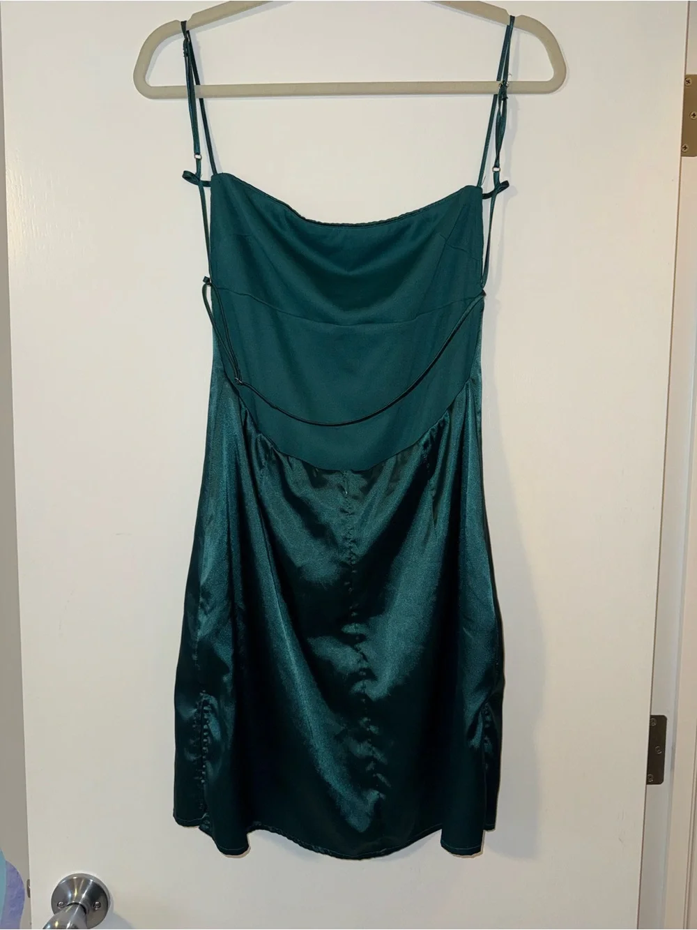 Lucy in the Sky teal satin